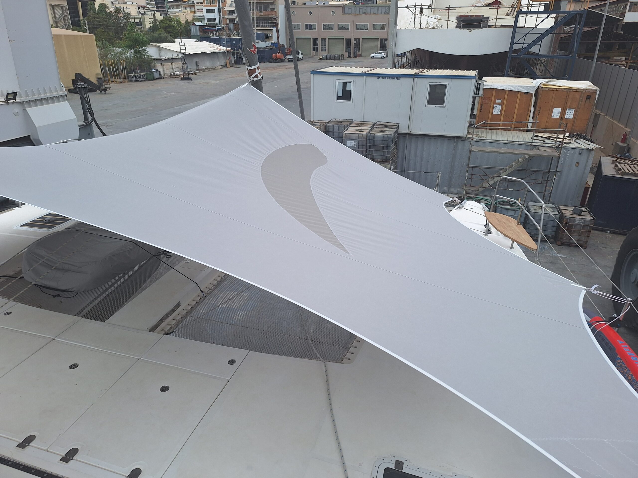 Yacht shade sail, photograph 2