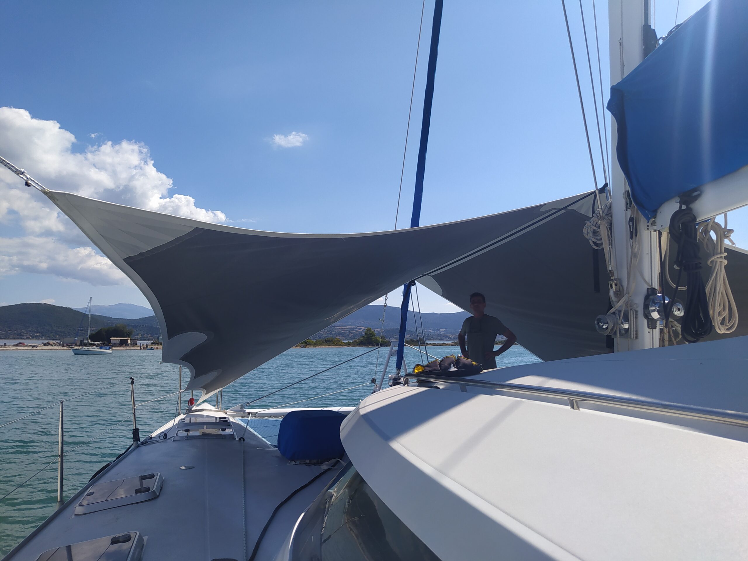 Yacht shade sail, photograph 1