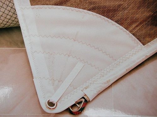 Sail corner and stitching, photograph 3